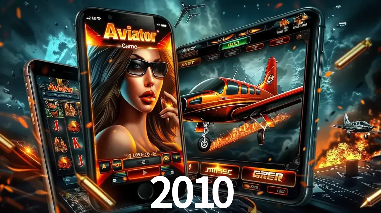 O popular jogo de apostas Aviator exibido em vários celulares e tablets, mostrando a interface emocionante e a ação de voo disponíveis para jogar agora no 2010.